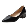 Fashion Solid Color Women's Pumps Shoes  Pu Pointed Toe Office Work Ladies High Heel Female Slip on Casual Shoes 5