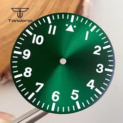 Luminous Multi - Color Watch Dial and Hands Set in Pilot Style - Fit Miyota82 DG2813 (Green dial)