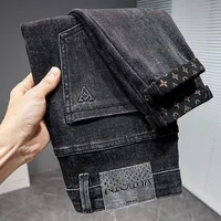 High Quality Nine-Tenths Men's Jeans Spring Summer Trendy Elastic Loose Versatile Casual Pants for Men Comfortable Fit