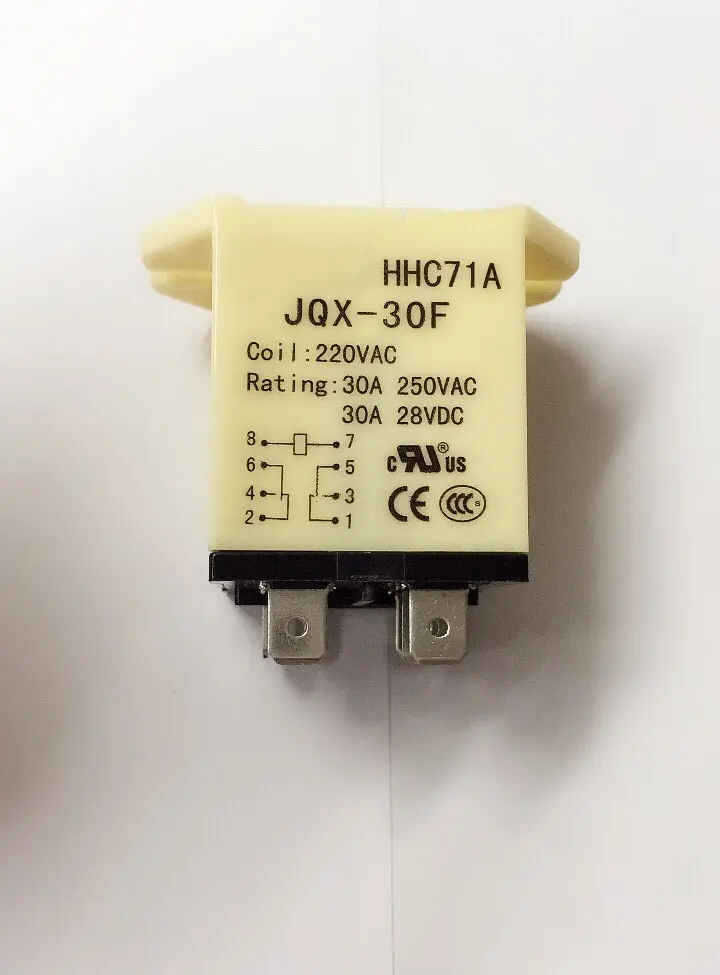 JQX-30F-30A-Power-Relay-220V-AC-8-Pin-Plug-In-Type-Motor-Control-High ...