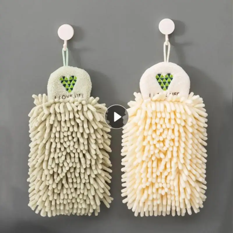 Hand Towels Super Absorbent Hanging Wipes Cloth Plush Sponge Microfiber Towel Soft Chenille Hand Towel Ball For Kitchen Bathroom microfiber towel hand towel microfiber hand towel