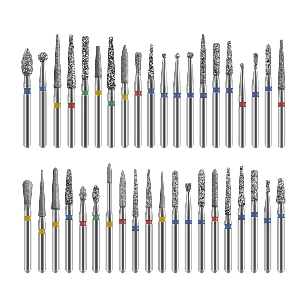 100 Fraises Diamantées Dentaires FG 1,6 Mm - Pour Pièce à Main Haute Vitesse, Laboratoire Dentaire