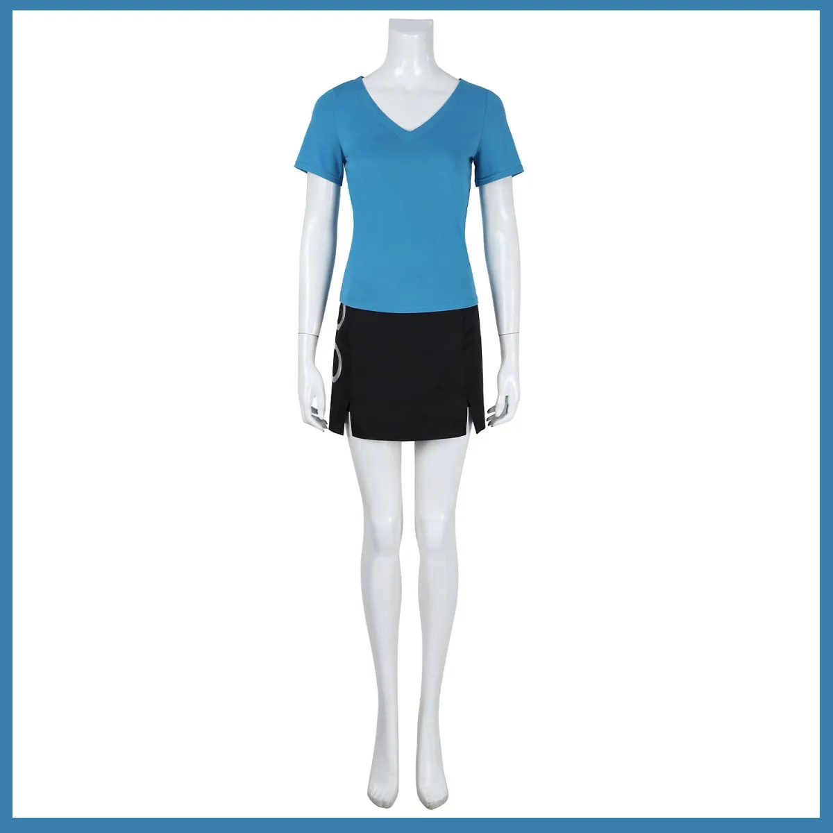One Piece Nami Summer Blue Crop Top and Skirt Cosplay Costume