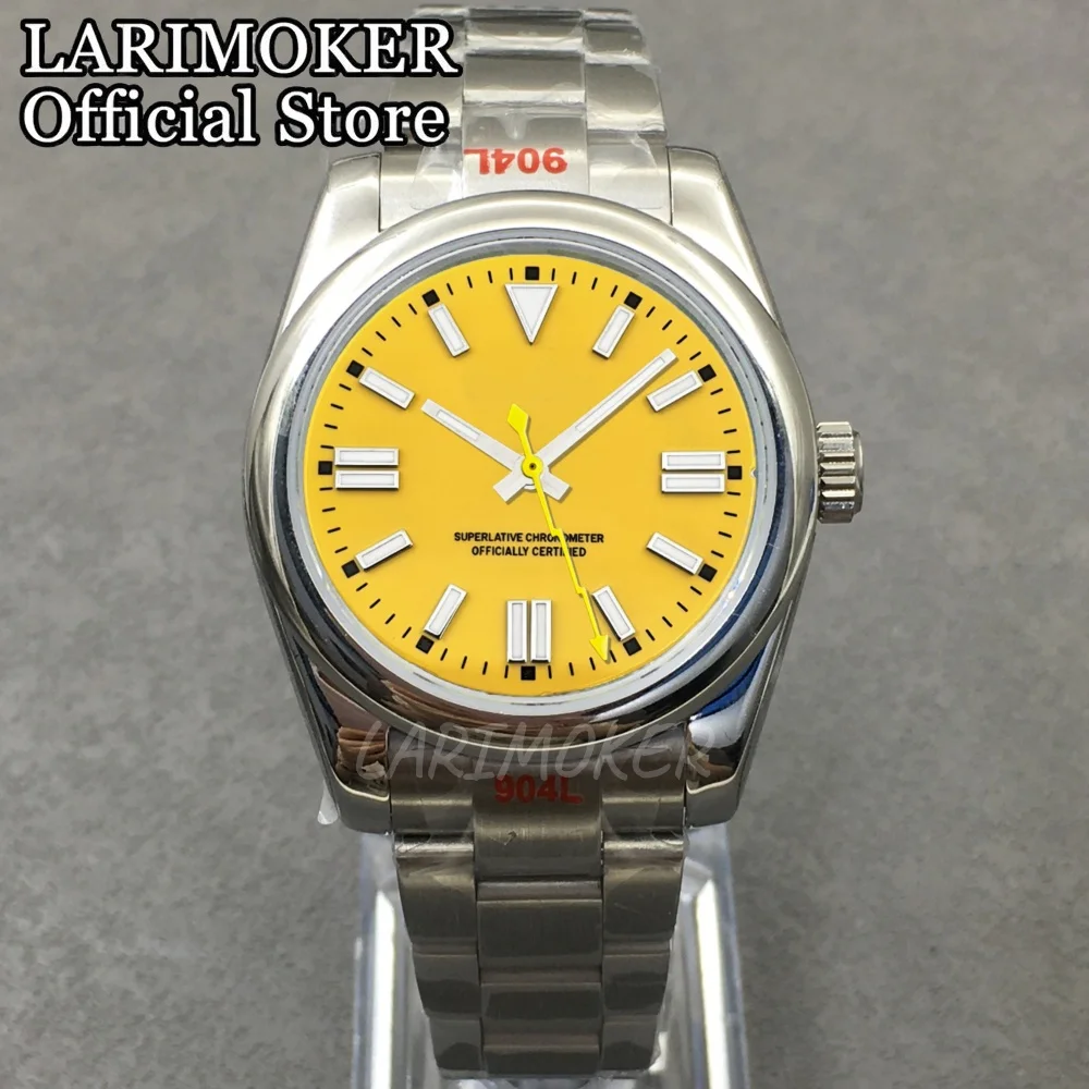 LARIMOKER 36 mm/39 mm Herren-Zifferblatt in Pistaziengrün mit leuchtendem NH35/ETA2824 PT5000 mechanischem Oyster-Armband, Herren-Taucheruhr – Detail 19