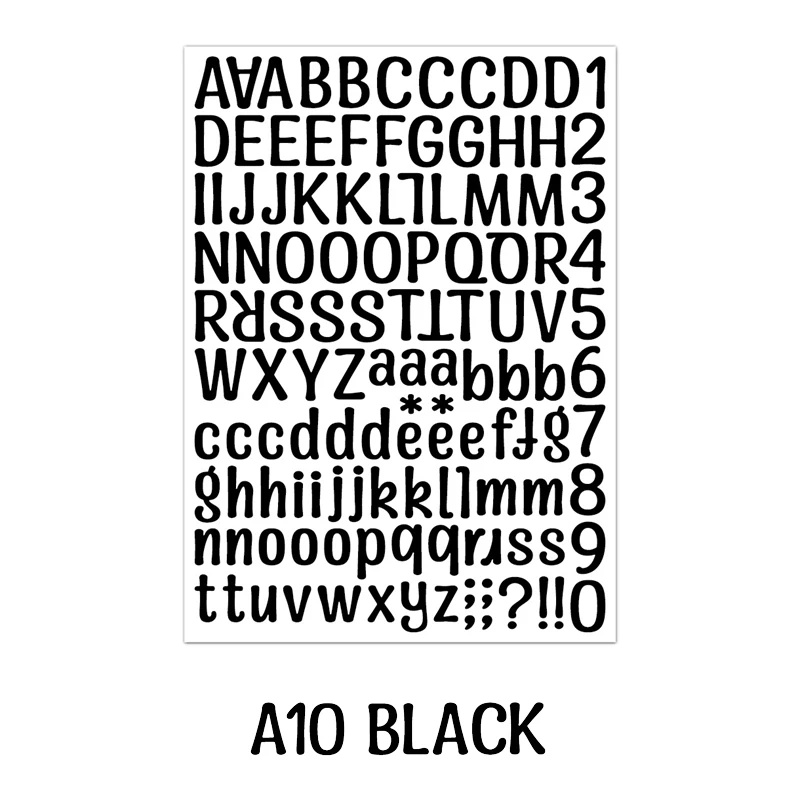 Colorful English Letters Alphabet Number Scrapbooking Stickers 1pcs