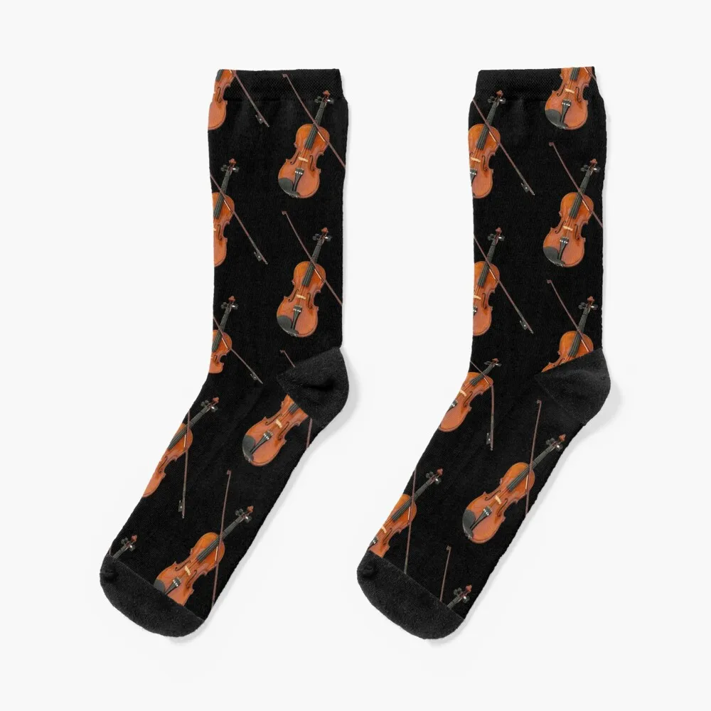 

Classic Violin Socks hip hop floral japanese fashion colored Men's Socks Women's