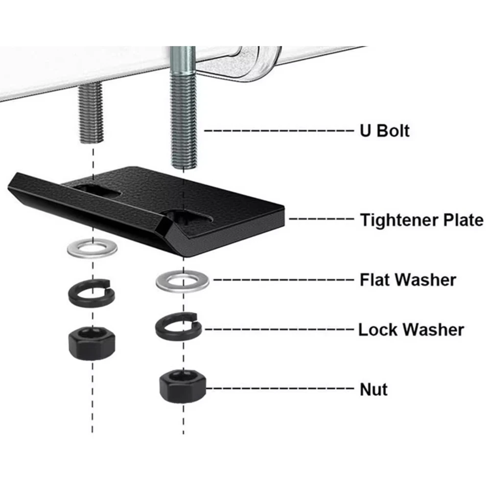 2 inch Heavy Duty Hitch Tightener for Tow Trailer Hitches U-Bolt Stabilizer Anti-Rattle Lock Down Tow Clamp Wobble Carrier Parts