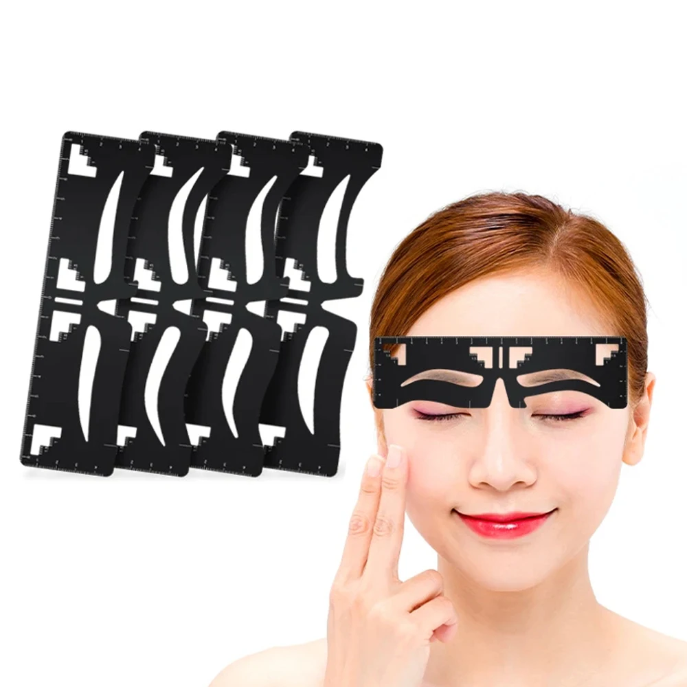 

1pcs Eyebrow Makeup Grooming Stencil Shaper Ruler Measure Reusable Template Definition Grooming Measure Tool 4 Type for Choose