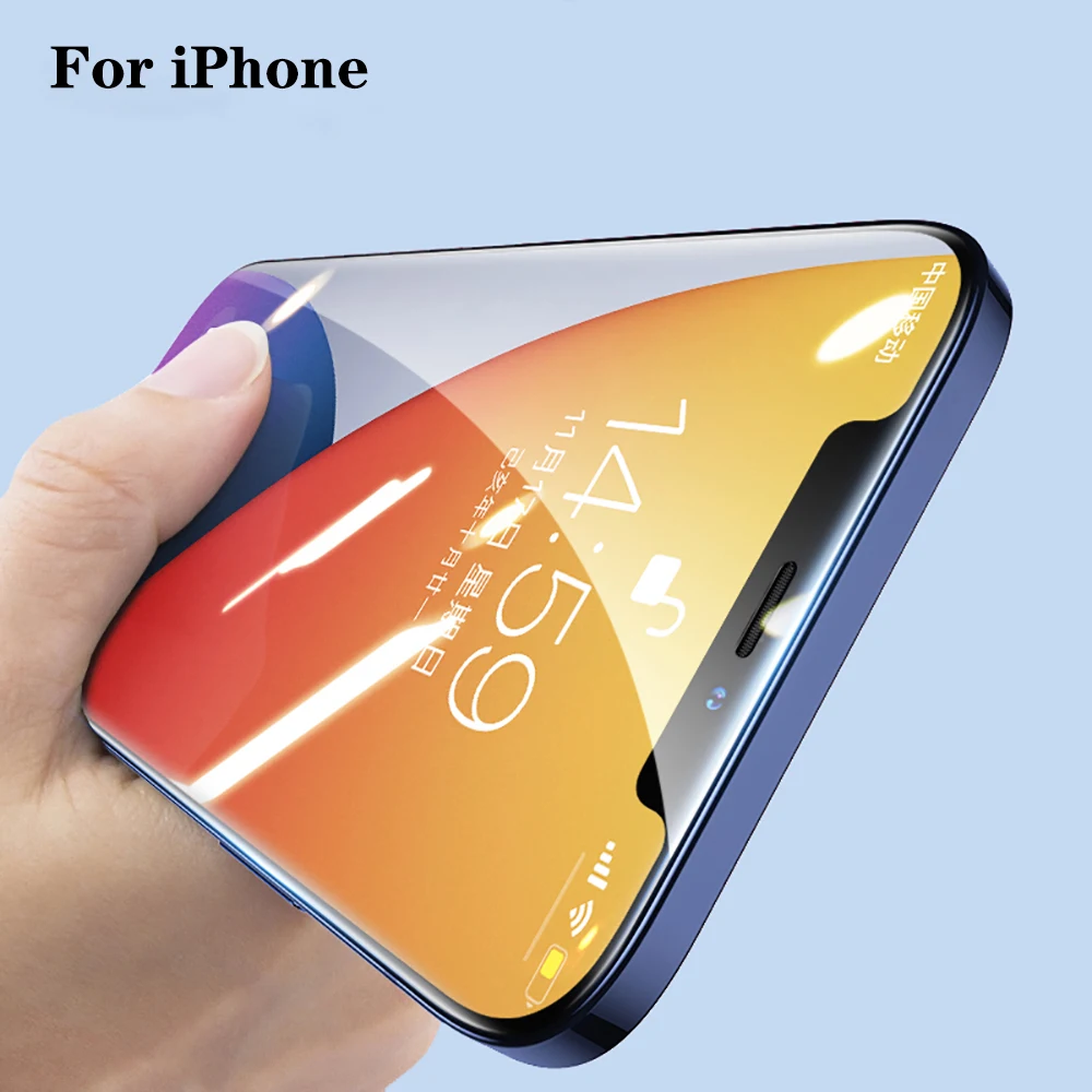 

9H закаленное стекло для Apple Iphone 12 Pro Max 12 Pro 12promax защита экрана чехол Защита Iphone12 Mini стеклянная пленка для телефона стекло