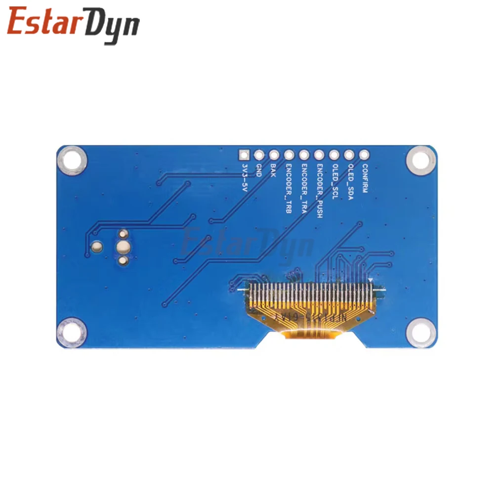 Display OLED Estardyn da 1,3 Pollici con Modulo Encoder Rotativo EC11, Schermo Bianco/Blu IIC per Controllo Menu Fai-da-Te - immagine 2