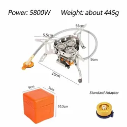 TARKA High-Power Triple Burner Camping Stove (STOVE ADAPTER A)