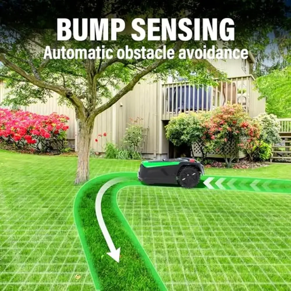 Automatic Robot Mower Smart Lawn Mower APP Controlled Anti-Theft Robotic Mower Self-Charging Bluetooth/Wi-Fi Connected IPX5 5