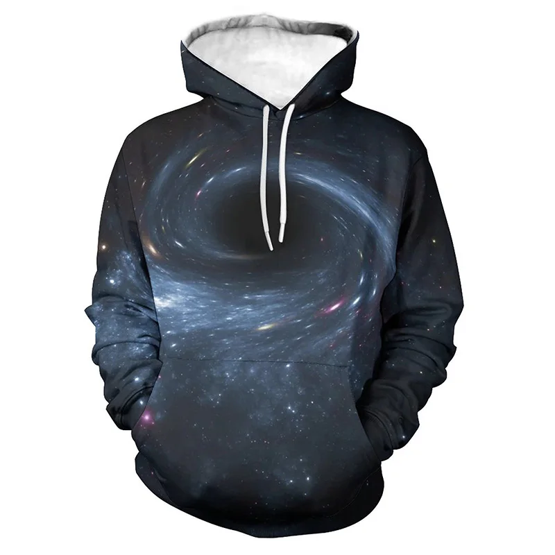 thumbnail image 1 of Sudadera con capucha para hombre, diseño de universo espacial, cielo estrellado, galaxia, vía láctea, moda urbana, sudaderas con capucha de gran tamaño para hombre, 1 of 4
