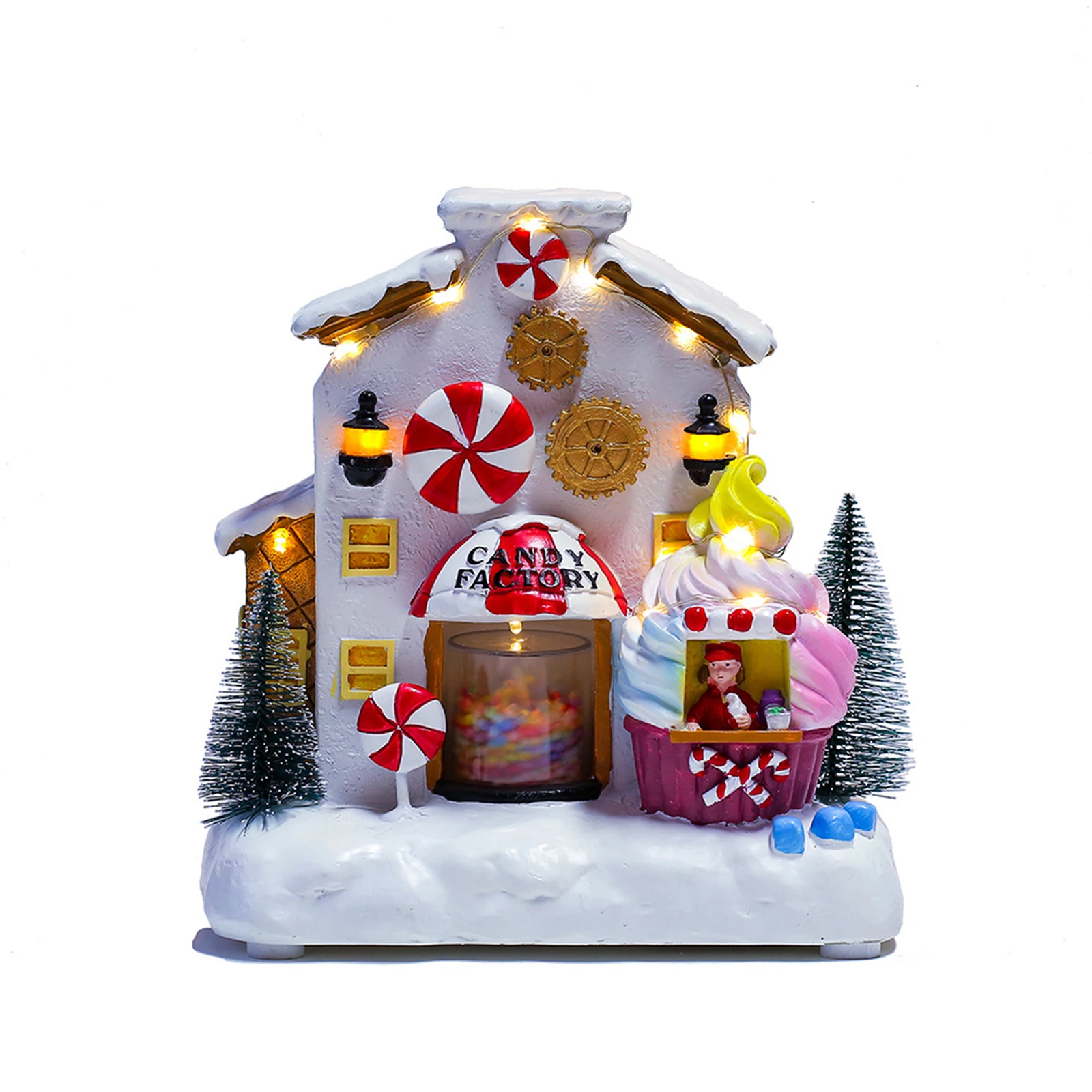 

LED Light Christmas Popcorn House Luminous Music House Desktop Creative Ornament Christmas Gift