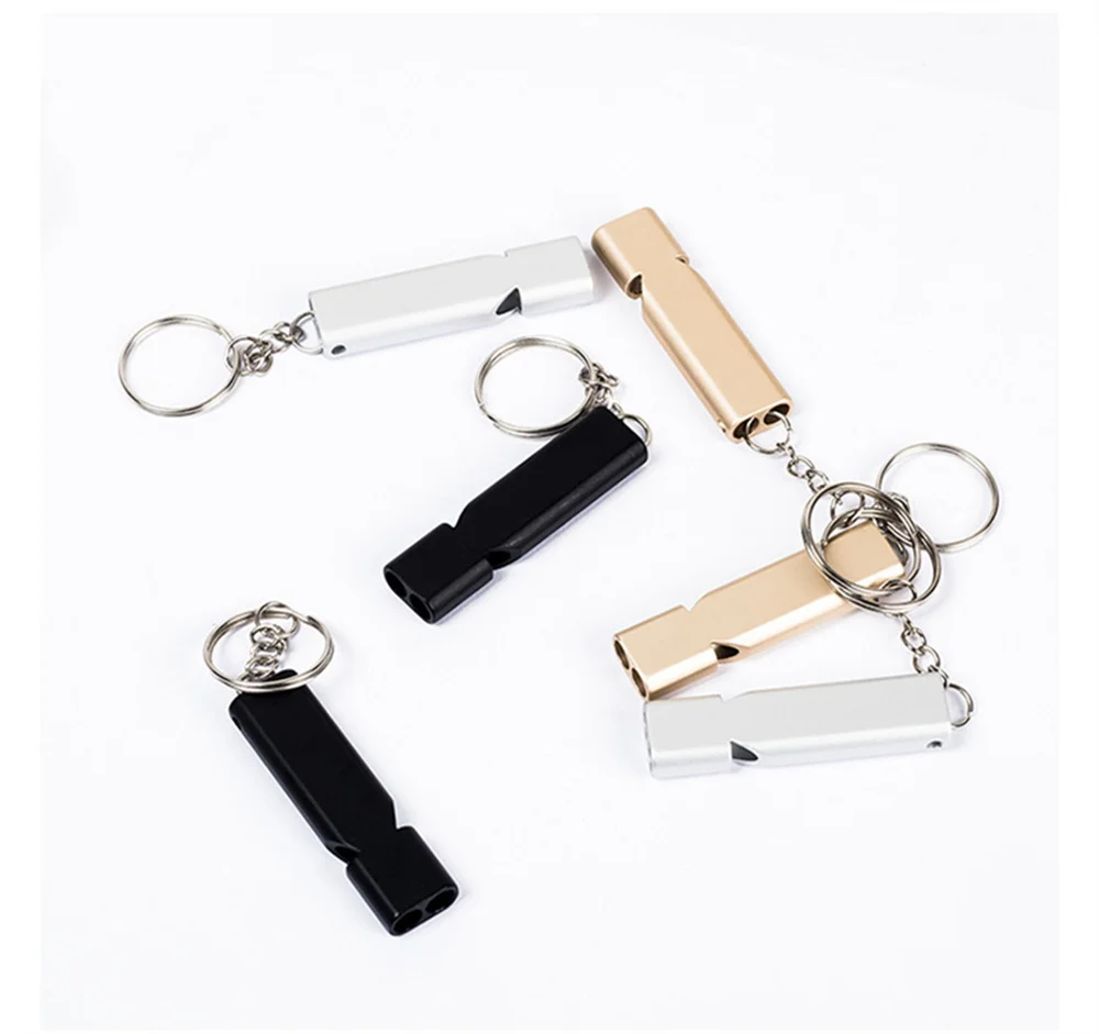 Outdoor Survival Whistle Aluminum Alloy Multi-scene Use Dual-frequency High Volume First Aid Whistle For Outdoor Sports survival whistle sport whistle sports whistle metal whistle