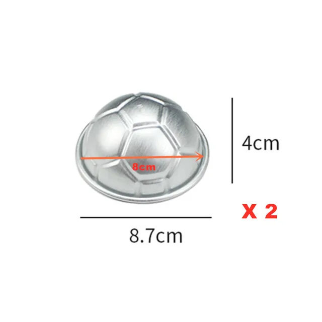 Mini Soccer Ball Cake Pan, Aluminum Cupcake Baking Pans Set of 6, Half —  CHIMIYA