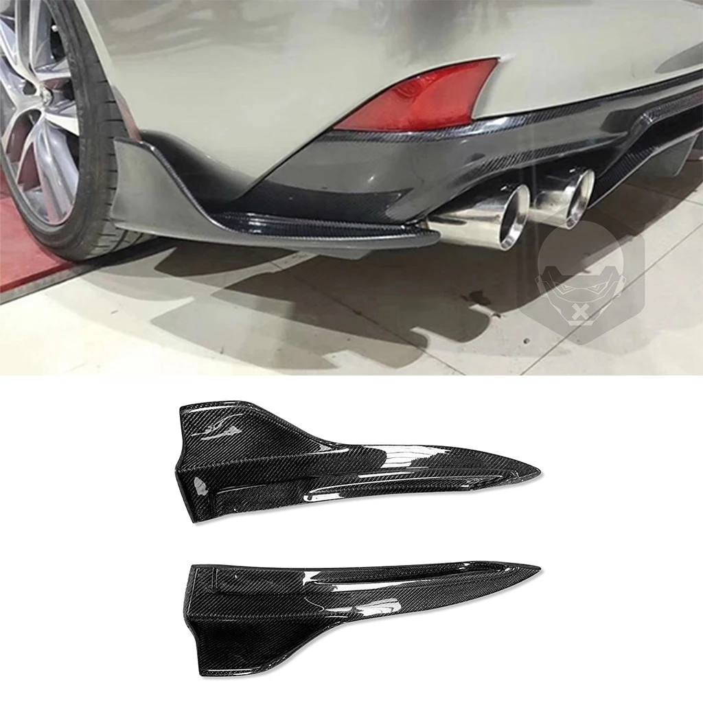 

1Pair Carbon Fiber Rear Bumper Diffuser Side Splitters Spoiler Fit For Lexus IS250 IS300 2017 2018 2019 Car Accessories