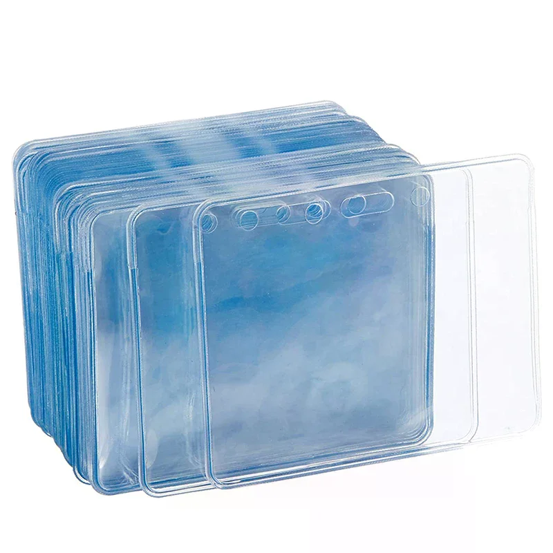 10PCs Transparent ID Card Holder Waterproof ID Card Holder Badge Sealed Document Protection School Supplies Nurse Accessories