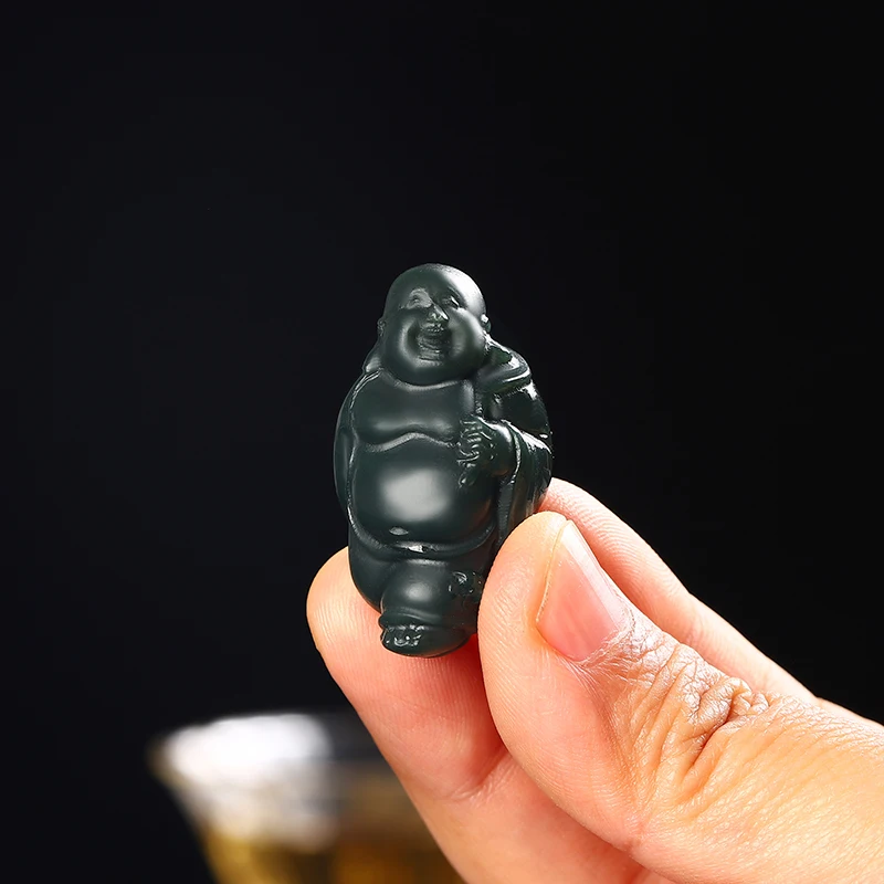 남녀공용 천연 옥, 냄비 배 달린 Maitreya 부처님 펜던트, 신제품