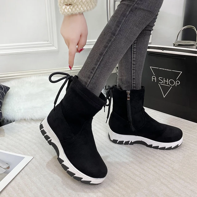 2023 Classic Platform Lace-Up Women Boots Tire Sole Desert Boot Suede  Calfskin Monogram Canvas Color Matching Motorcycle Boots - AliExpress