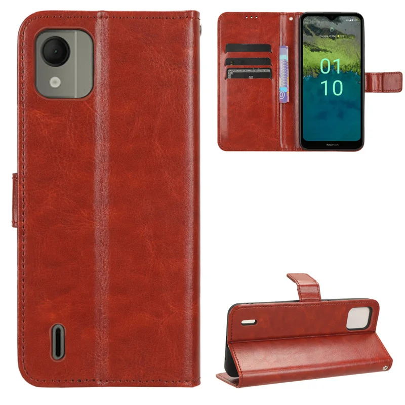 Per Nokia C110 C 110 2023 Custodia 4G Portafoglio Di Lusso Supporto Per Libro Cover Posteriore In Pelle Per Telefono Per Nokia C110 Etui Coque