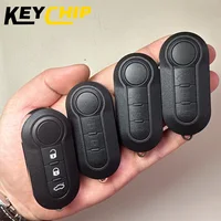 KC สําหรับ Fiat 500 Doblo Bravo Ducato Qubo Grande Punto SIP22 ใบมีดพลิกพับกุญแจรถกรณีเชลล์ 2/3 ปุ่ม 2