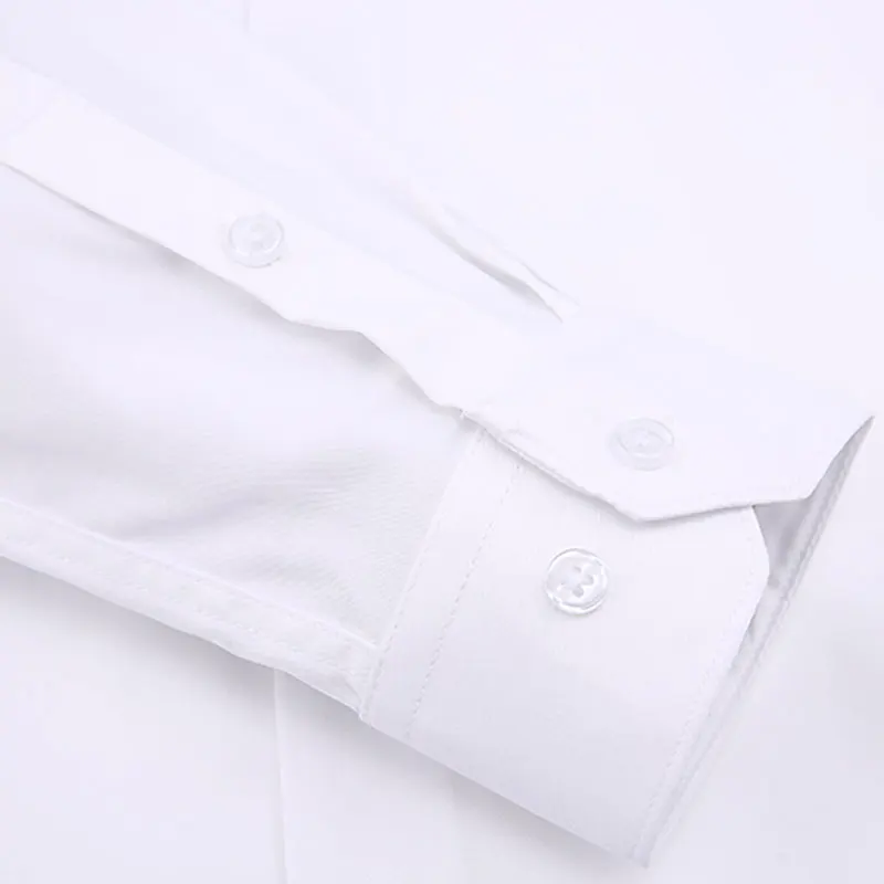남성용 라지 사이즈 긴팔 셔츠, 용수철 및 가을, 실키 포멀 비즈니스, 단색, 비 다림질, 주름 방지, 캐주얼, 6XL