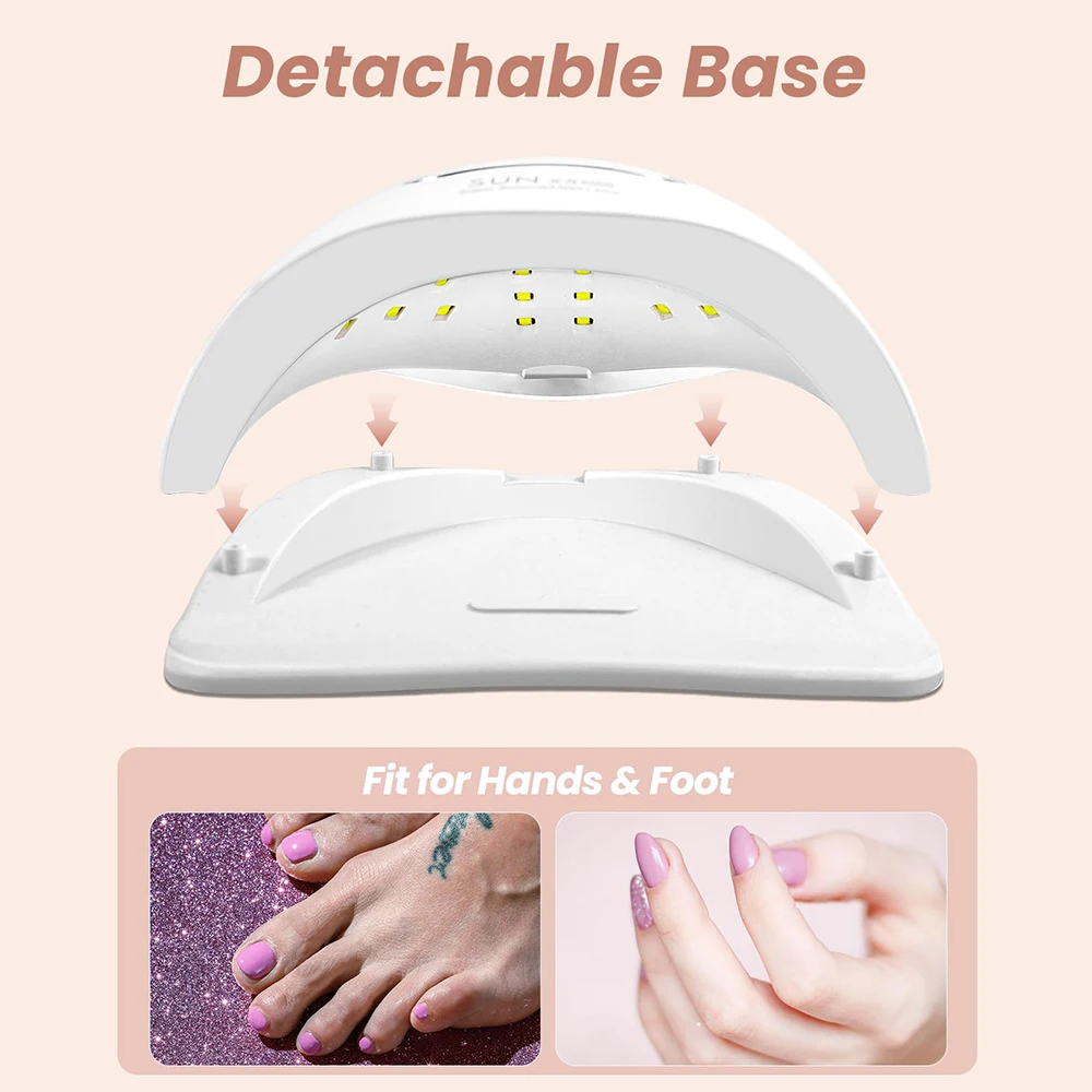 YIKOOLIN UV LED Nail Lamp Professional Nail Dryer Gel Polish Light UV Nail Light with 4 Timer Setting Curing Gel Toe Nails 4