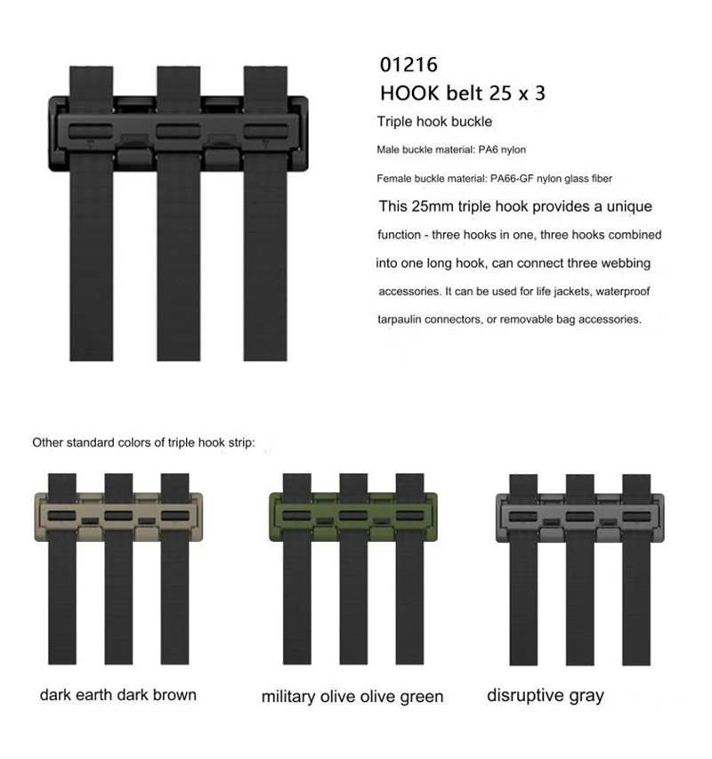 Multi-functional Fidlock Buckle Magnetic Hook Buckle Quick Release Used to Equip Tactical Belt Chest Backpack Helmet DIY Decor