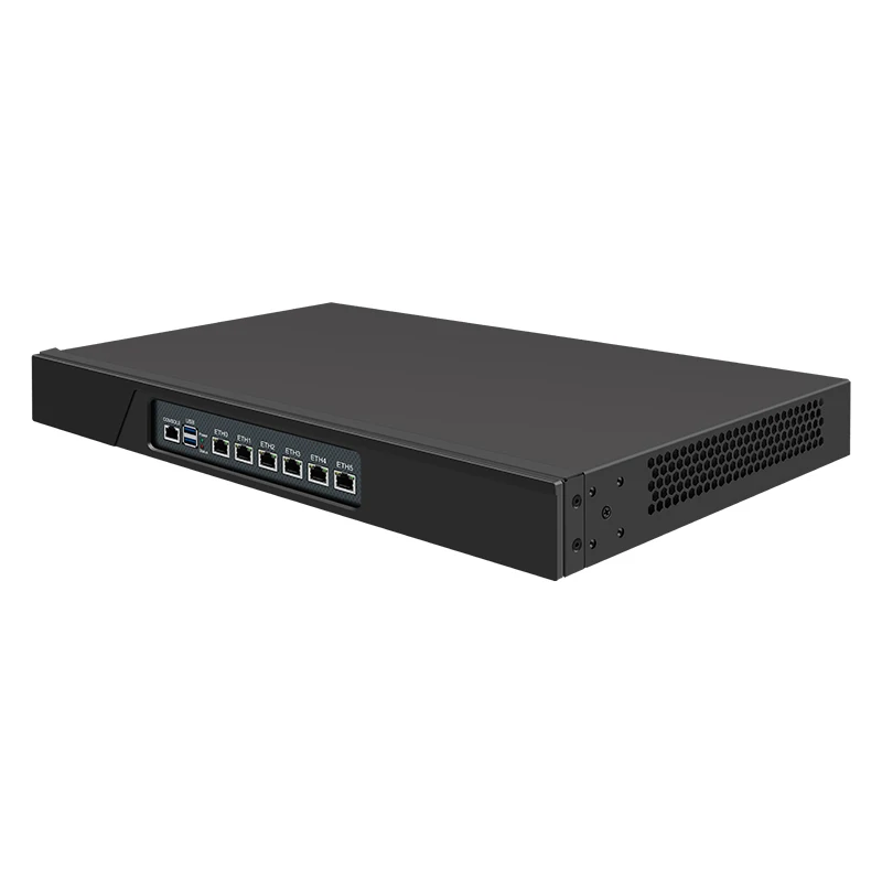 Topton 1U Rack Chassis Mini PC Intel i3 N305 N150 N100 6 x i226-V 2.5GbE LAN Cabinet Firewall Router Gateway DDR5 MSATA SIM Slot 3