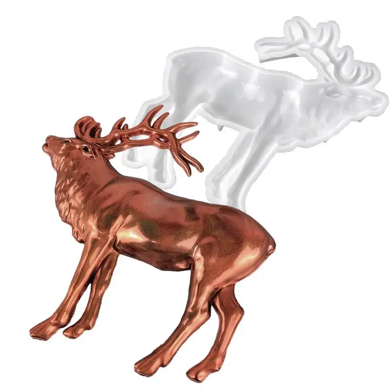 

Christmas Elk Shaped Silicone Mold Reindeer Wall Art Decor Resin Casting Elk Wall Mount DIY Crafting Tools For Home Decor Gifts