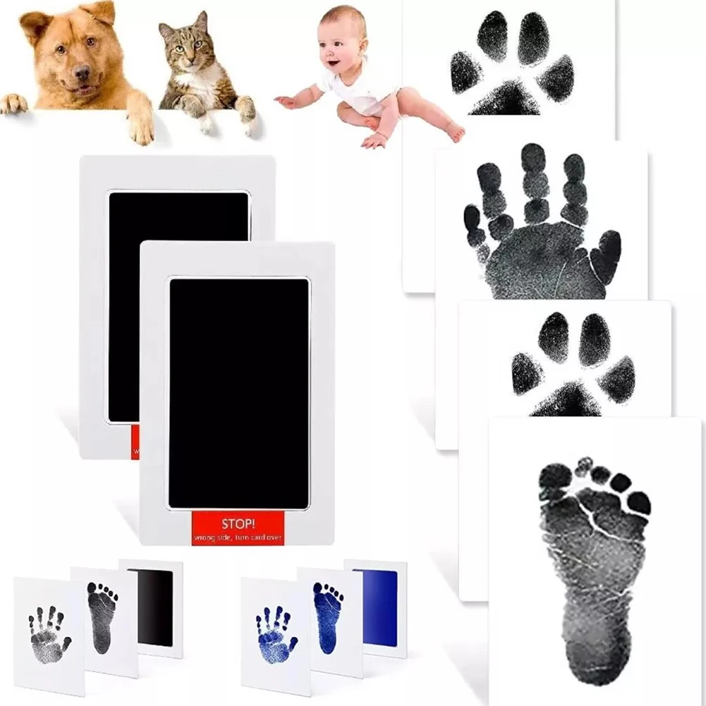 1PCS Baby Handprint Footprints Ink Pads Safe Non-toxic No-Touch Skin Inkless Inkpad Kit Souvenirs Gift Pet Cat Dog Paw Print Pad