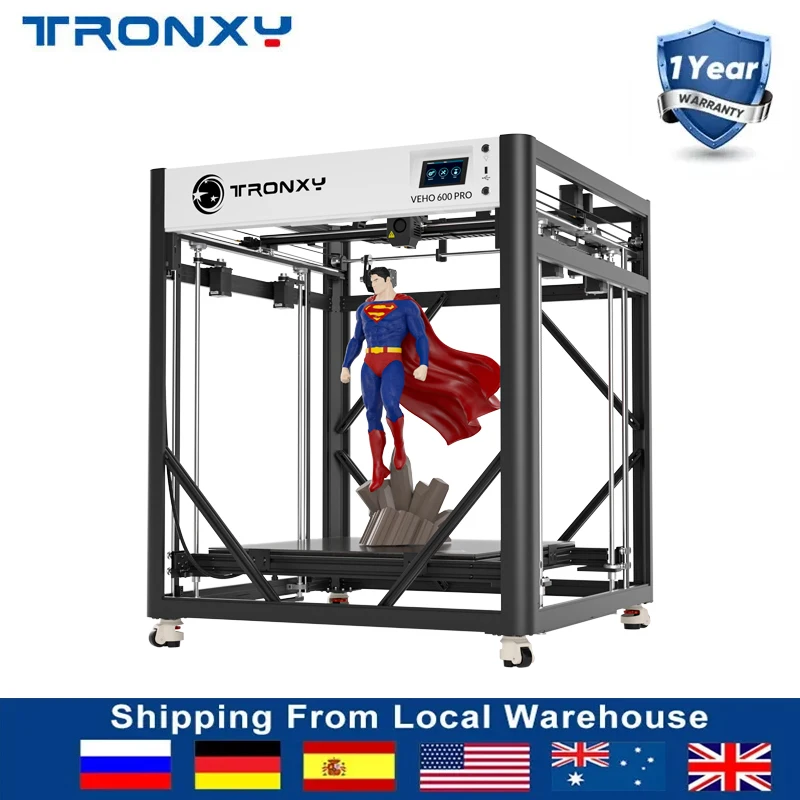 Tronxy Veho-600 Pro Estrusore Ad Azionamento Diretto 600*600*600Mm Stampante 3D Di Grandi Dimensioni Stampante Ad Alta Precisione Con Sensore Di Livel