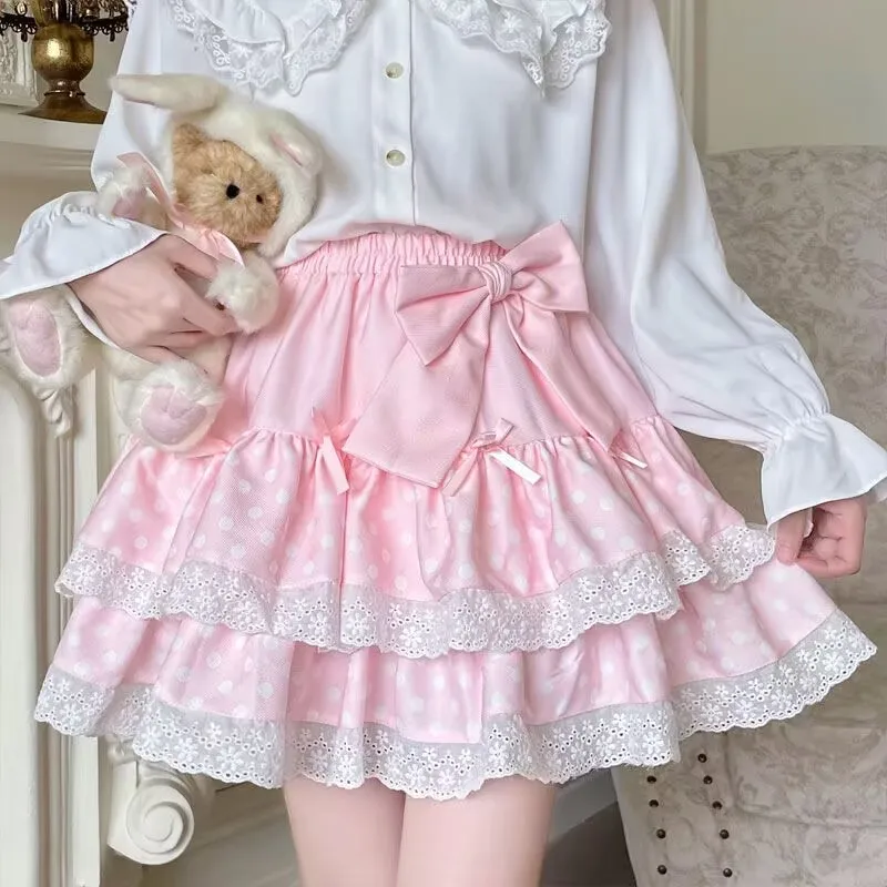 Lace Lolita Skirt / Pink JennyFaxミキオサカベ Lace Lolita Skirt / Pink JennyFaxミキオサカベ
