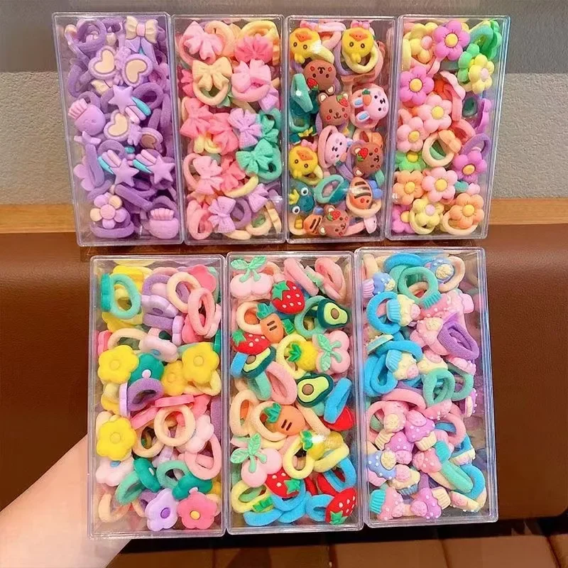 Children's Hair Bands with Small Headband Baby's Small Size Cartoon Accessories High Elasticity Tie Women's Rubber Band