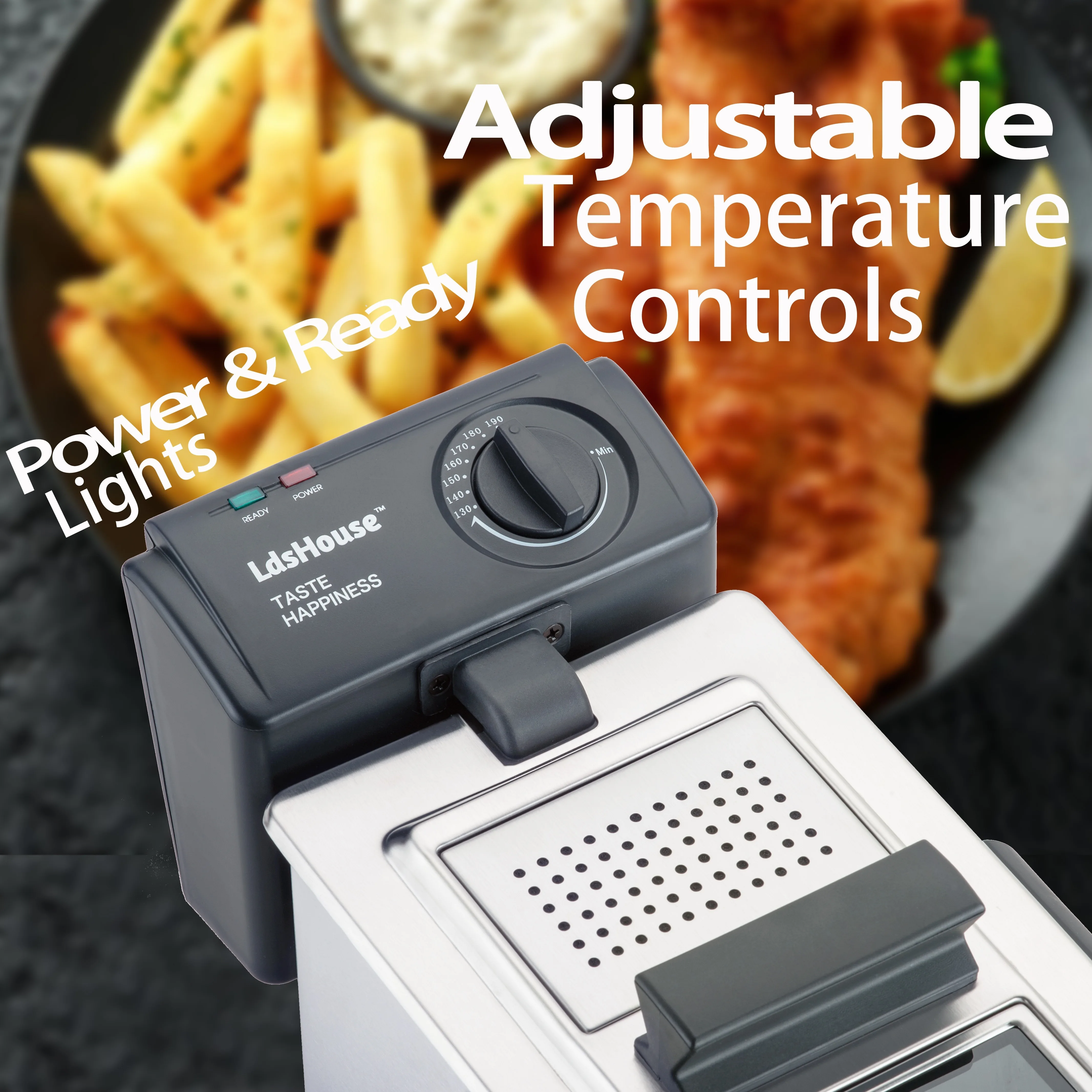 chip fryer Electric Deep Fryer, 치즈핫도그 Basket & Removable Lid 식품건조기 with View Window and Oil Containe진심 갈비탕