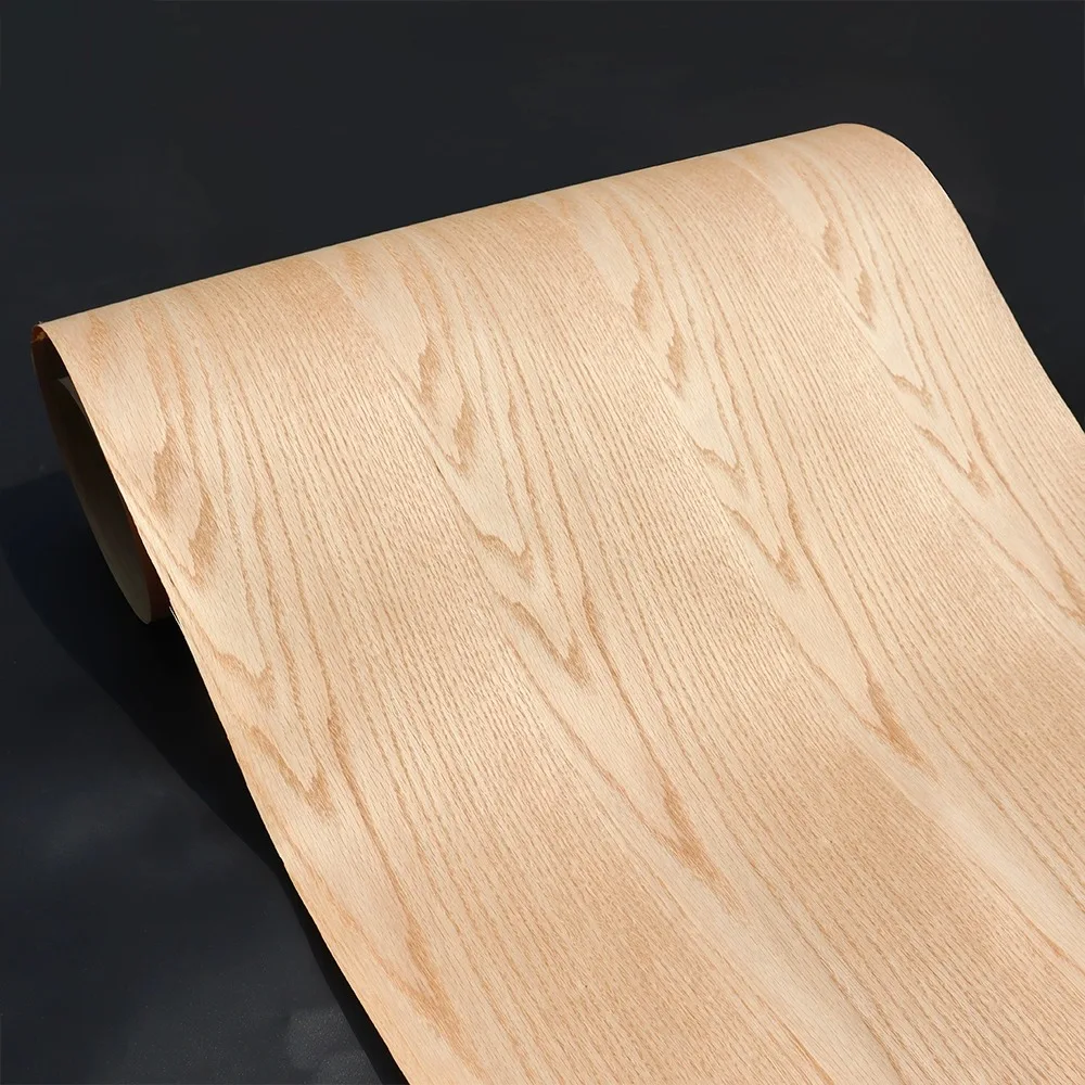 Natural Red Oak Wood Veneer for Interior Design and Furniture Renovation – Wide Panel