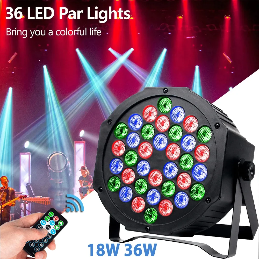 36WProfessionalDiscoLightRGBLEDKtvBarPartyDJLampDecorativeStageLightEffect