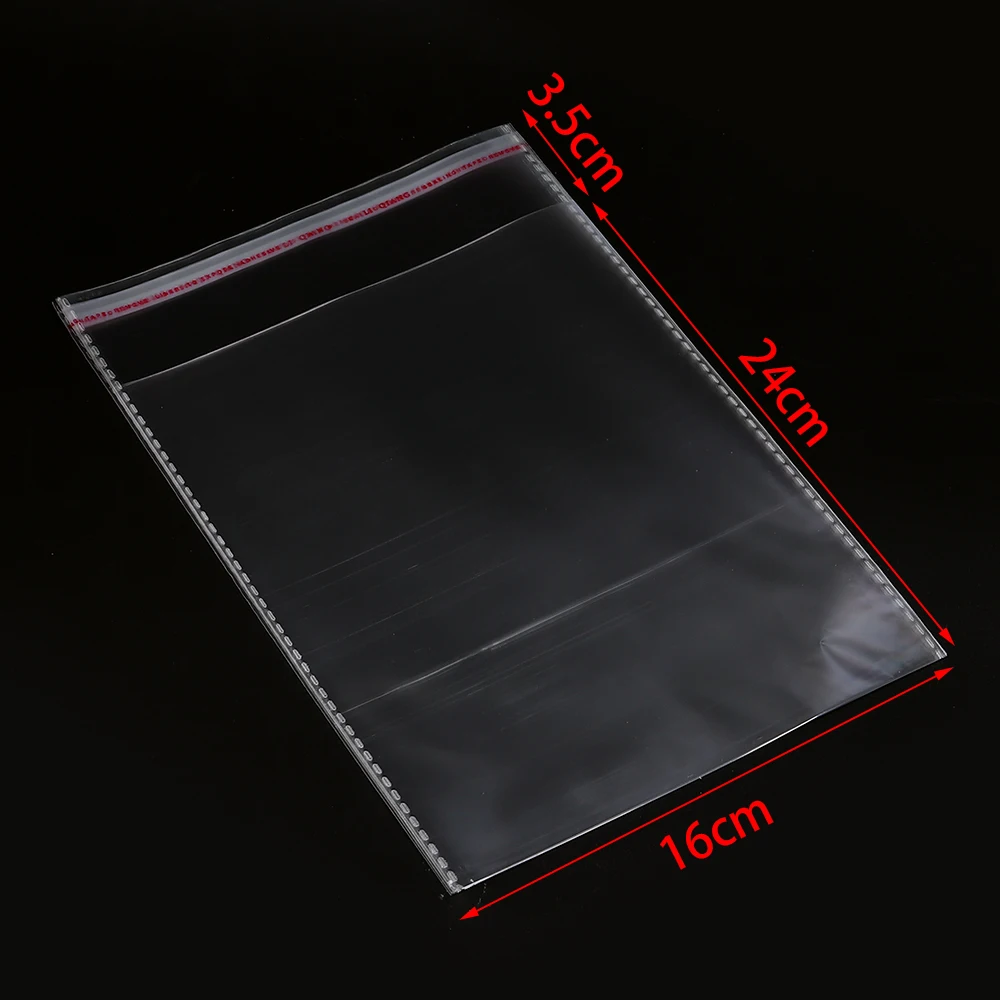 100 teile/los Transparente Selbstklebende Beutel Wiederverschließbare Wasserdichte Geschenk Lebensmittel Süßigkeiten Verpackung OPP Kunststoff Tasche Lagerung Tasche Großhandel – Detail 2