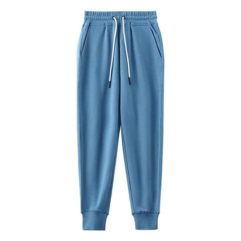 

360g Thick Cotton Winter Men's Sweatpants S-3XL Long Sport Pants Solid Color Couple Basic Jogging Women Autumn Trousers