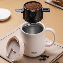 Hanging Ear Filter Bag Hand In Hand Coffee Filter Paper Stainless Steel Cup Double Layer Precision Filtration Without Residue