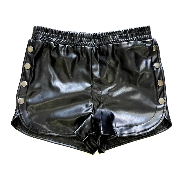 Short similicuir noir femme grande taille 6
