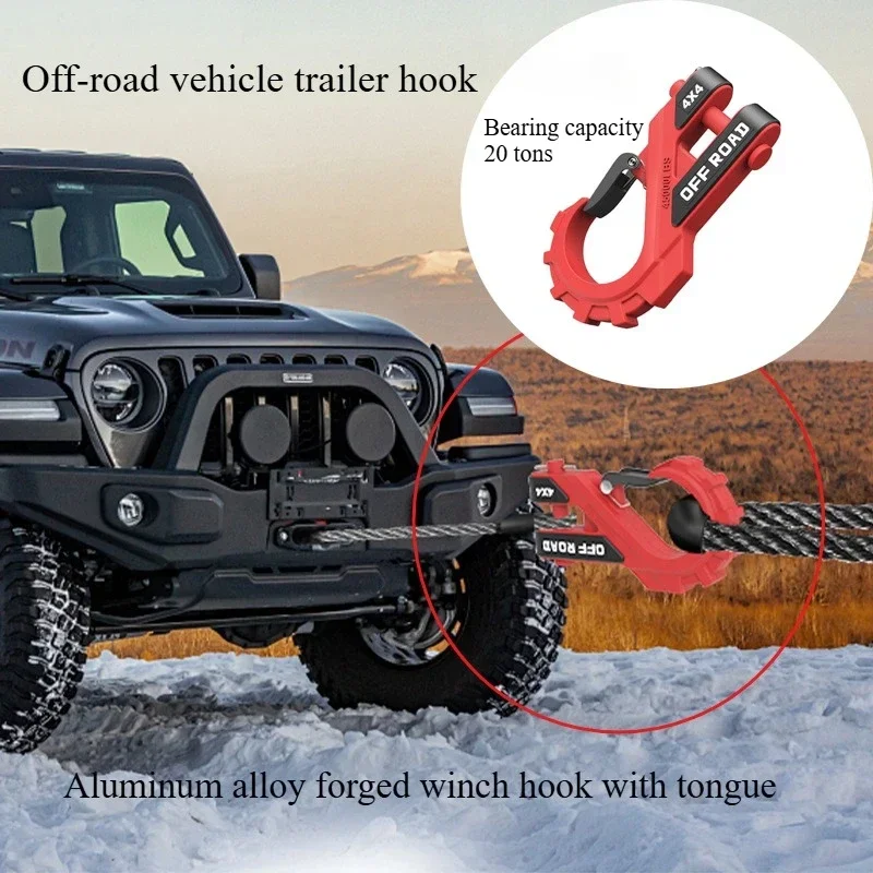 Car Winch Hook Winch Hook Heavy Duty Max 20 Ton Forged Steel 3/8