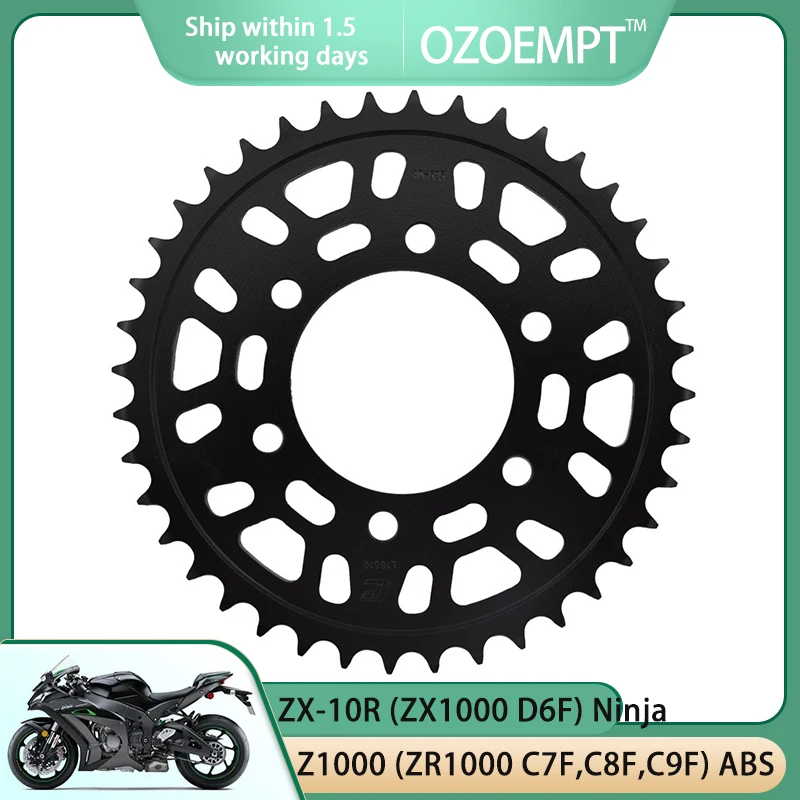 

OZOEMPT 525-40T Motorcycle Rear Sprocket Apply to Z1000 (ZR1000 C7F,C8F,C9F) ABS 07-09 ZX-10R (ZX1000 D6F,D7F) Ninja 06-07