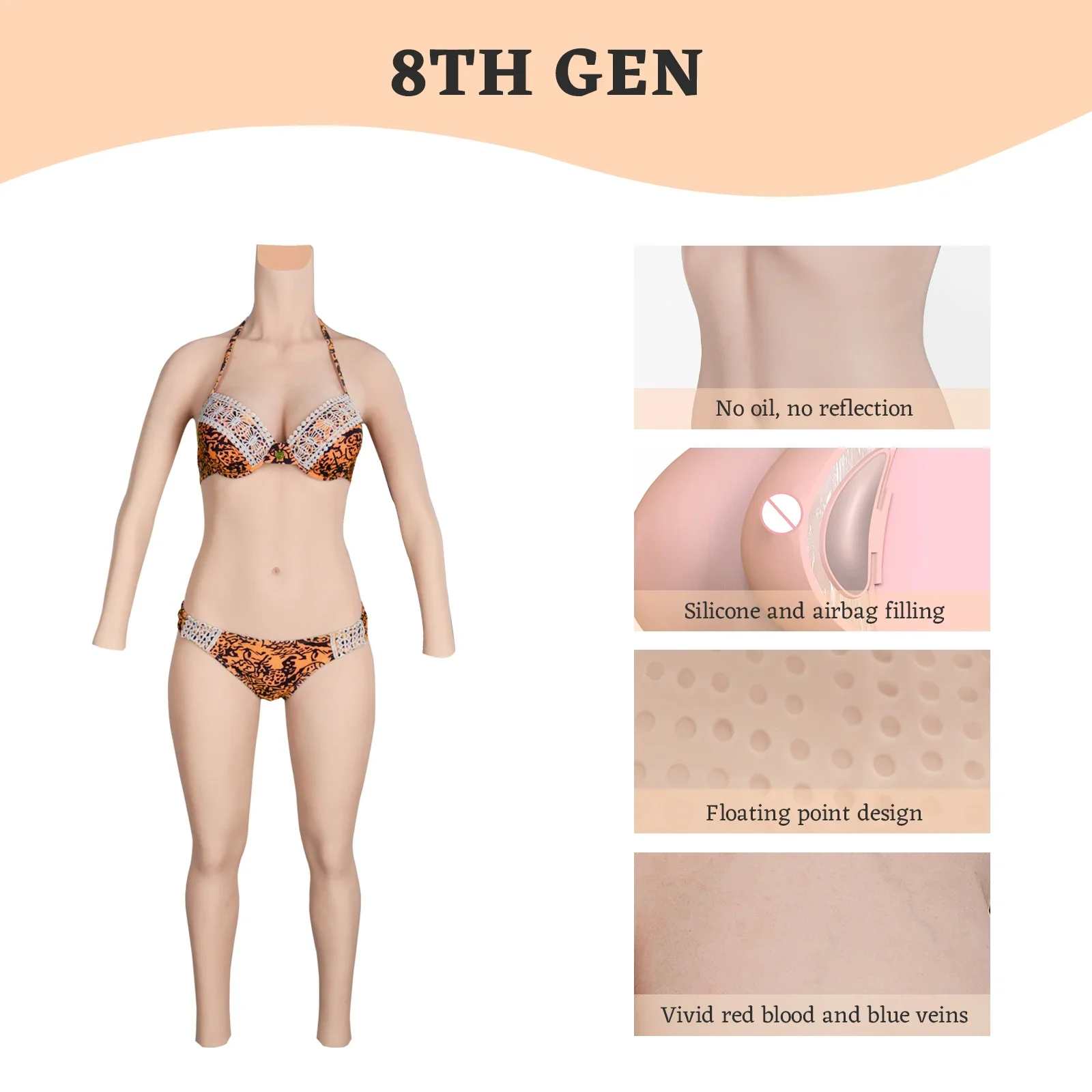 Fake Boob Silicone Bodysuit Breast Forms Fake Vagina Transgender Sissy Drag Queen Male Crossdresser Cosplay C/D/E Cup silicone breast forms