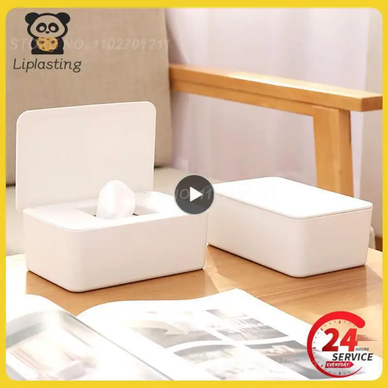 

1PCS Wet Wipes Dispenser Holder with Lid Dustproof Tissue Storage Box for Home Office C6UF
