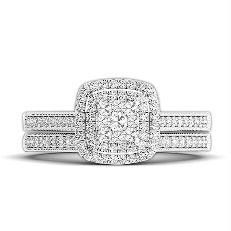 rose gold 2 pieces moissanite ring set for woman d color vvs1 original 925 silver certified bridal jewelry luxury wedding gift Rose Gold 2 Pieces Moissanite Ring Set For Woman D Color VVS1 Original 925 Silver Certified Bridal Jewelry Luxury Wedding Gift 5