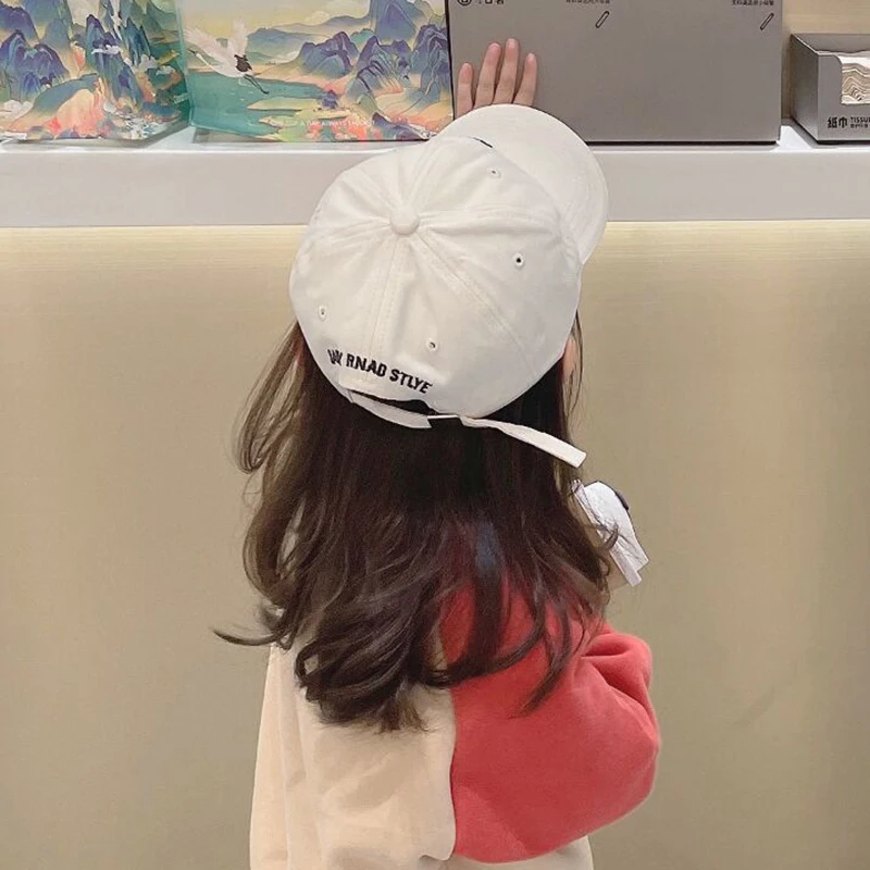 NEW Children's Kid Baseball Cap for Girls Boy Hats Sunscreen Baby Hat Hip Hop Letter Embroidered Casual Kids Caps 3