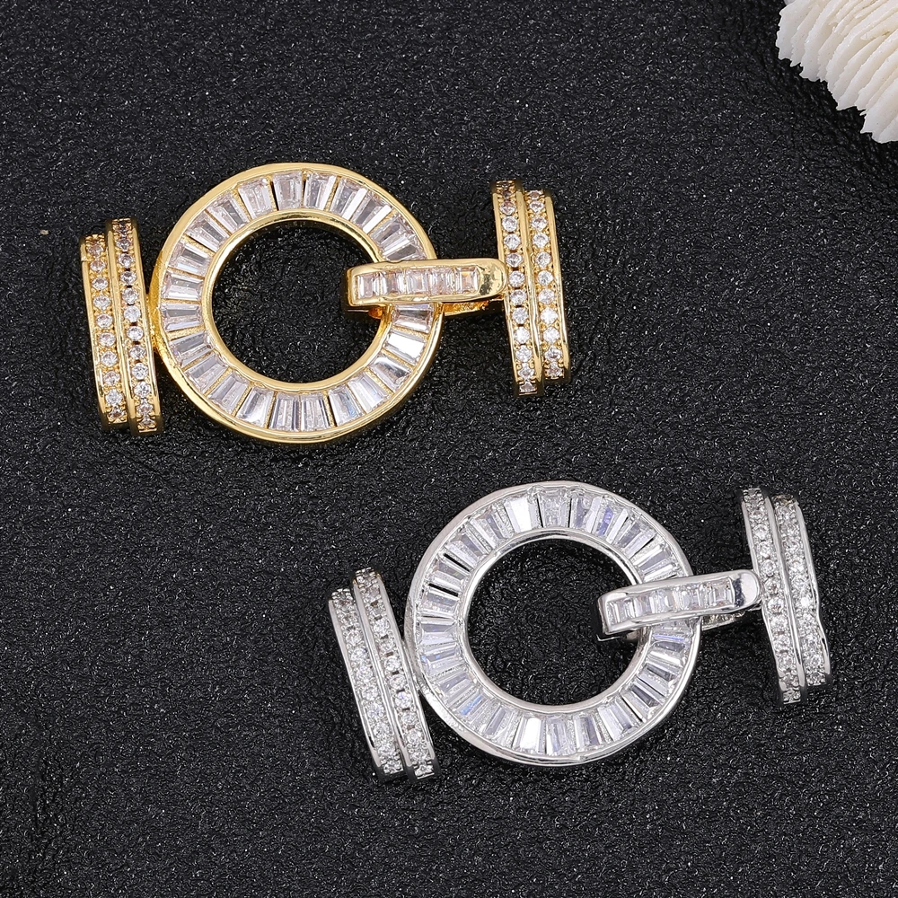 Juya DIY 18 Karat echt vergoldet cz Befestigungs schlösser Stecker Verschluss Verschlüsse Zubehör für hand gefertigte Perlen Perlen Schmuck herstellung – Detail 17
