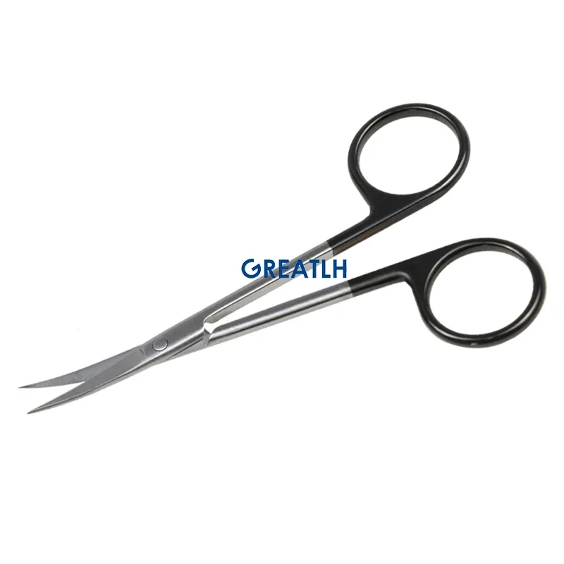 10cm Ophthalmic Scissors Curved Head Straight Head Scissors Eye Surgical Tool Autoclavable Ophthalmic Instrument
